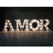 AMERICAN SIGN WITH LIGHT 「AMOR」