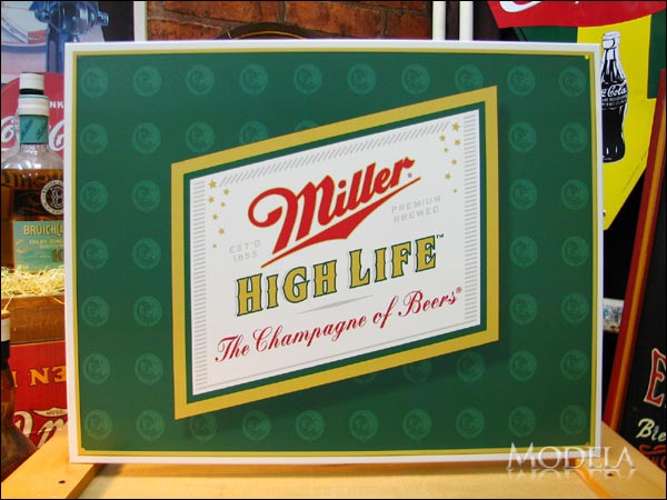 アメリカンブリキ看板 ミラービール -Miller High Life