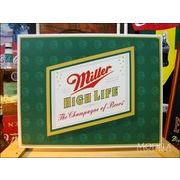 アメリカンブリキ看板 ミラービール -Miller High Life