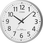 CITIZEN シチズン　8MY465-019 リズム時計 掛時計 大型 電波　連続秒針 シルバー スペイシーM465
