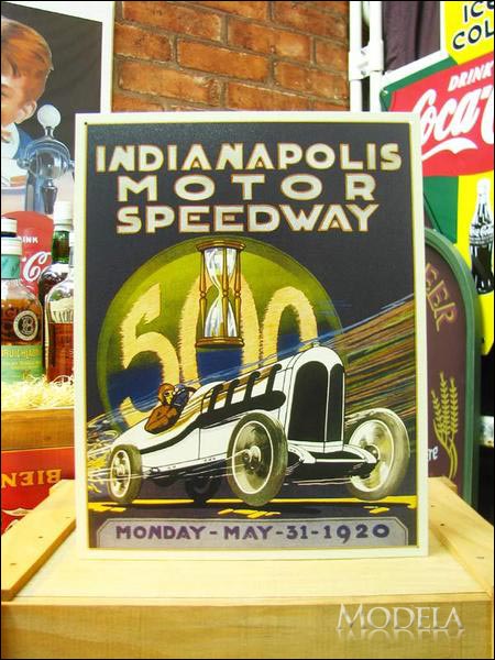 アメリカンブリキ看板 Indy 500 1920年 自動車