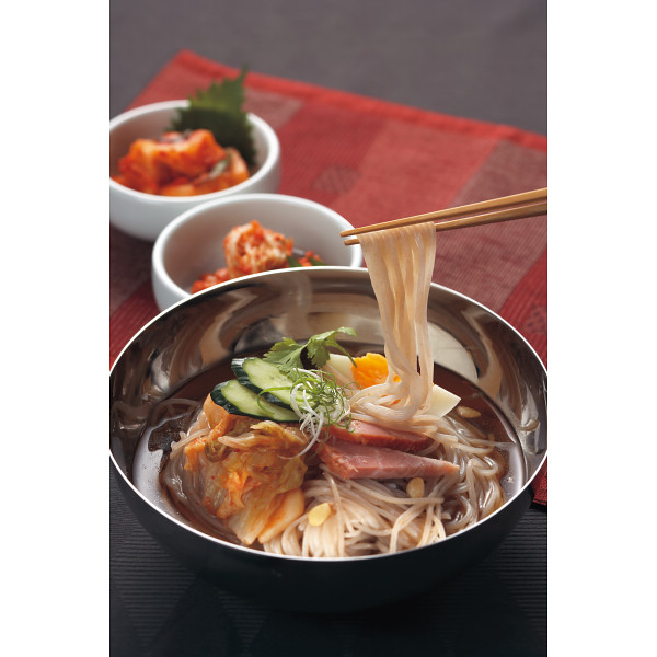 【代引不可】 食道園　樽仕込みキムチ３種類と韓国生冷麺４食セット セット・詰め合わせ