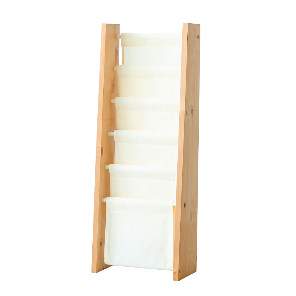 直送可/送料無料】マガジンラックS スリム 5段 本棚 収納 絵本 木製