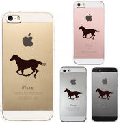 iPhone SE 5S/5 対応 アイフォン ハード クリア ケース カバー 馬 サラブレット