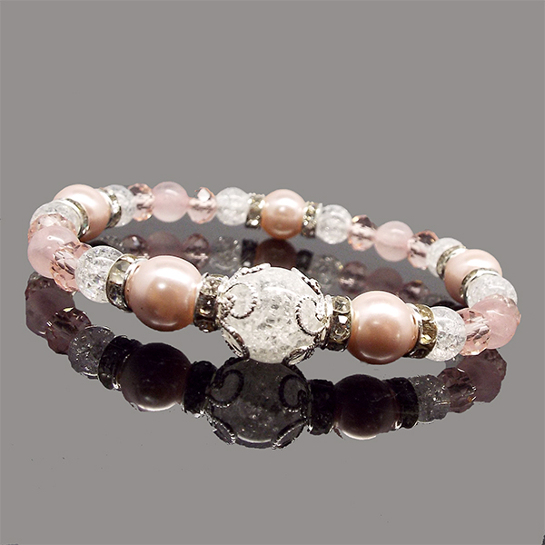天然石 桜色 spring デザインブレスレット 2nd 《SION パワーストーン 天然石》