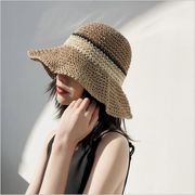 春夏新作 人気   ストライプ色  ハット 帽子 紫外線対策  ぼうし キャップ   漁師の帽子