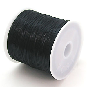 50m巻 ゴムテグス 伸縮性のあるポリウレタン/オペロンゴムラバーコード 黒