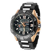 アナデジ HPFS1702-PGBK1 アナログ&デジタル クロノグラフ 防水 ダイバーズウォッチ風メンズ腕時計
