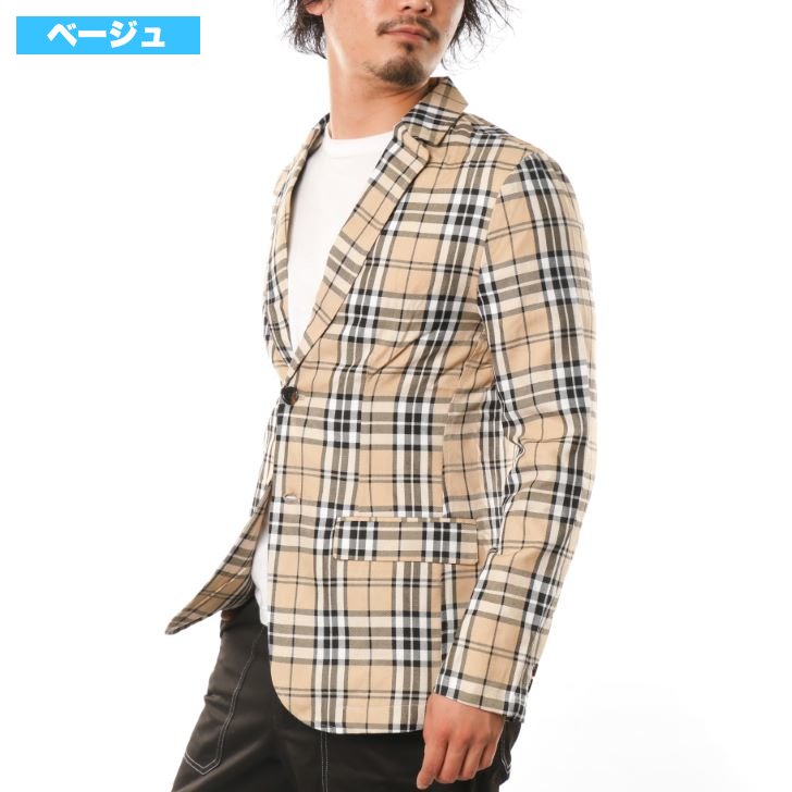 春夏新作 テーラードジャケット メンズ グレンチェック柄 タータンチェック柄 韓国系ファッション アパレル 佐藤正 株式会社 問屋 仕入れ 卸 卸売の専門 仕入れならnetsea