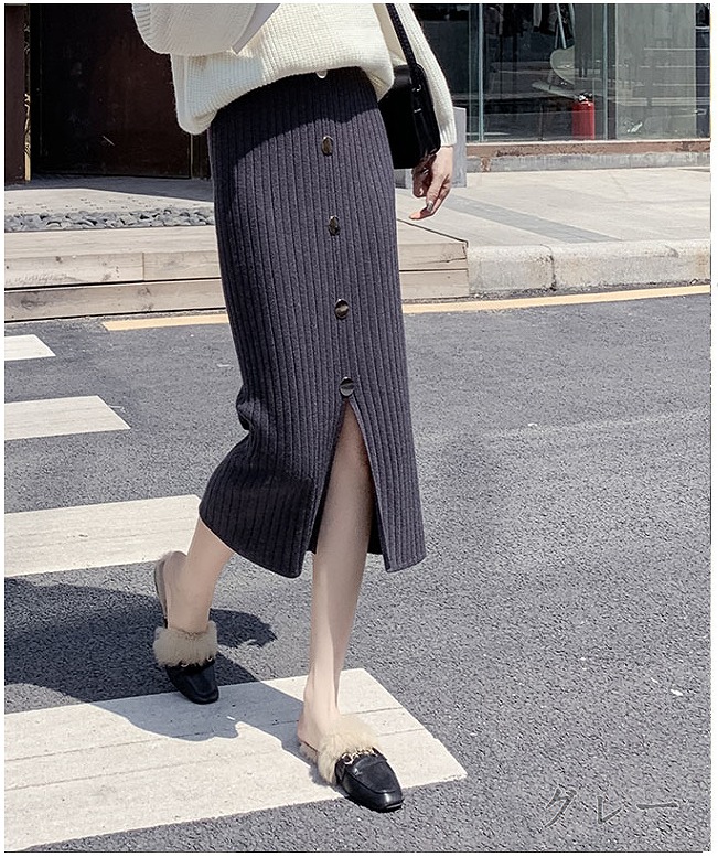 【大きいサイズL-4XL】ファッション/人気スカート♪グレー/ブラック2色展開◆