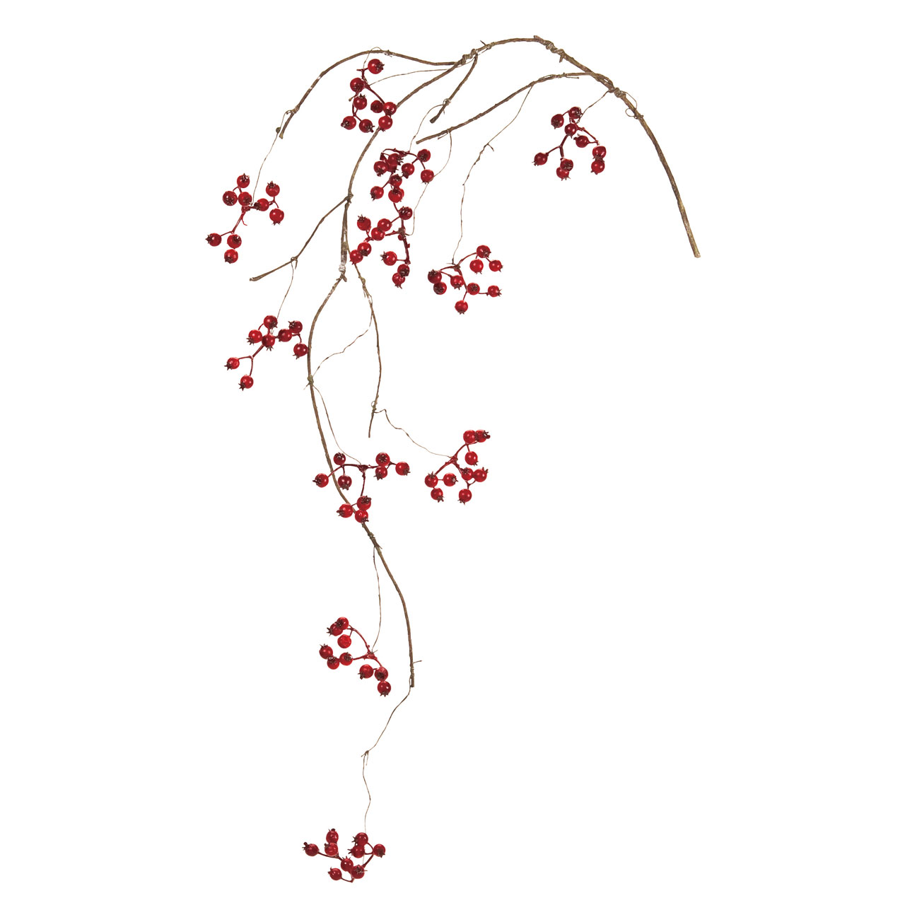 MAGIQ　サンキライツイッグ　レッド　アーティフィシャルフラワー　造花　実付き枝もの