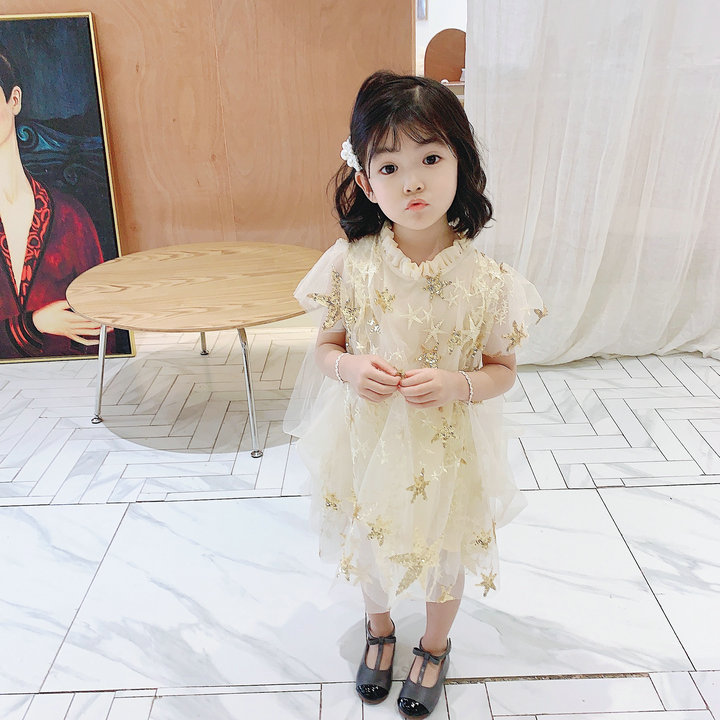新作 半袖 ワンピース 韓国子供服 キッズ 女の子 ドレス 可愛い 結婚式