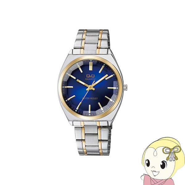 QB78-412 シチズン 腕時計 Q＆Q カットガラス クラシック メンズ ブルー/シルバー
