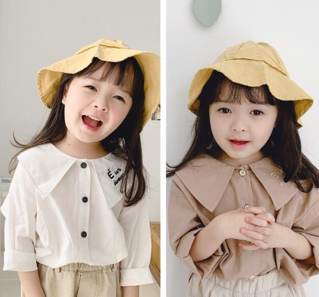 韓国子供服 長袖 Tシャツ キッズ服 子供服 キッズ 女の子 春 長袖 トップス 襟付き かわいい