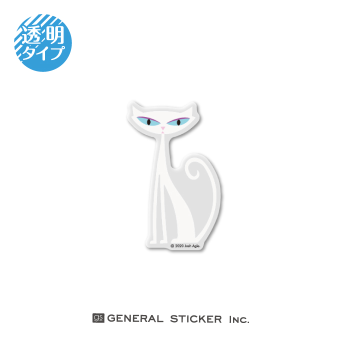 SHAG 透明 WHITE CAT Sサイズ シャグ アート アーティスト ステッカー SHAG016 gs 公式グッズ 2020新作