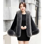 芸能人も好きな商品 韓国ファッション コート 毛皮の襟 毛皮 ジャケット 冬 フード付き 短いスタイル