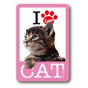 PET-03/I LOVE CAT!ステッカー03 猫好きの方に！ 猫 ねこ ネコ CAT 猫ステッカー PET 愛猫 ペット