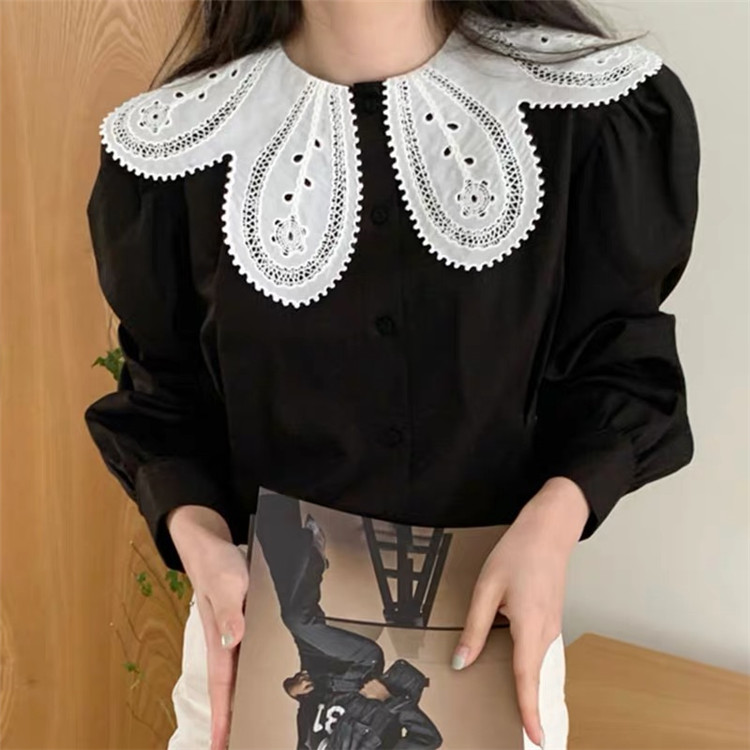 韓国ファッション シンプル 個性 レトロ ラペル 単体ボタン ゆったりする 百掛け 長袖
