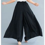 INSスタイル ビックサイズ コットンリネン ズボン スカート 無地 レディース 韓国ファッション