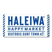 ハレイワハッピーマーケット ステッカー スクエア HALEIWA ブルー 01 HHM057 おしゃれ ハワイ