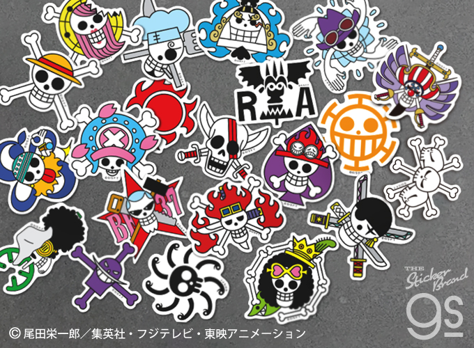 ONE PIECE ワンピースステッカー OPS81 ロー海賊旗 Sサイズ