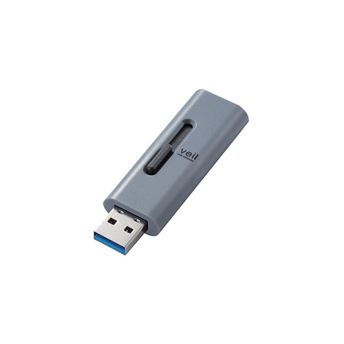 エレコム USBメモリー/USB3.2(Gen1)対応/スライド式/32GB/グレー MF