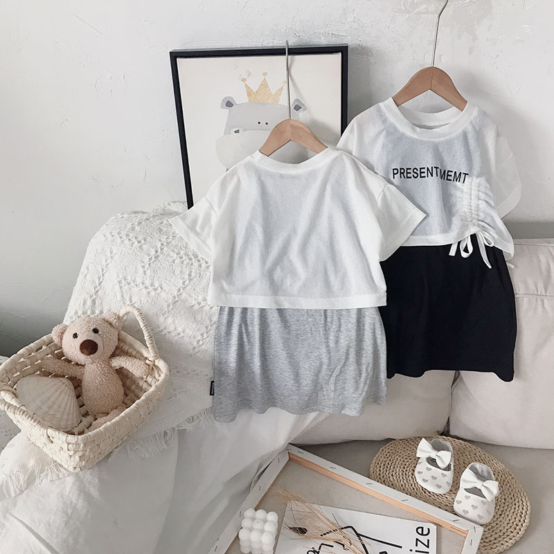 夏新作 女の子 Tシャツ ワンピース 袖なしスカート 半袖上着 ブラウス キャミワンピ 韓国子供服 アパレル 個人事業主 青井屋 問屋 仕入れ 卸 卸売の専門 仕入れならnetsea