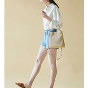 こなれ感たっぷり、大人のコーデにこの1枚。韓国ファッション シンプル キャンバス ハンドバッグ