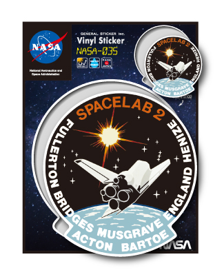 NASAステッカー SPACELAB 2 ロゴ エンブレム 宇宙 スペースシャトル NASA035 グッズ