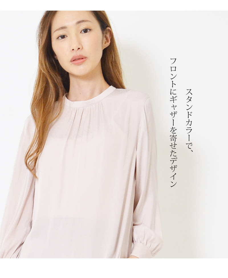 セール】 【Over 20】ボウタイ付きドット柄ブラウス （シャツ