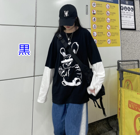 Ins 新作 レディース トップス ｔシャツ 長袖 重ね着風 Chic 韓国風 アパレル 株式会社 Tokyo Plenza 問屋 仕入れ 卸 卸売の専門 仕入れならnetsea