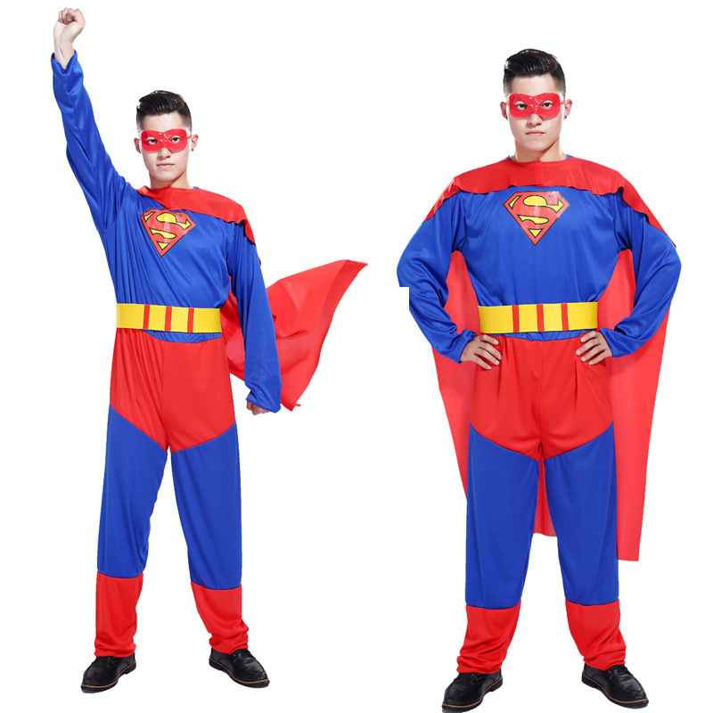 ハロウィン　コスプレ　コスプレ衣装　大人　ショー　スーパーマン　英雄　トレンド　人気