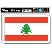 SK427 国旗ステッカー レバノン LEBANON 国旗 PC スマホ スーツケース