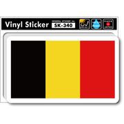 SK340 国旗ステッカー ベルギー BELGIUM 国旗 PC スマホ スーツケース