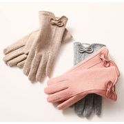 秋冬ファッション　レディース　　手袋 グローブ  スマホタッチ対応　防寒　ウール