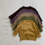 「80-130号」全5色 女の子男の子 ニットカーディガン ジャケット 長袖セーター 毛糸 キッズ 子供服