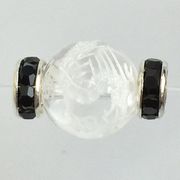 パーツ　ロンデル（SVブラック/平型）　 6mm　100個　ビーズ　副資材　アクセサリーパーツ