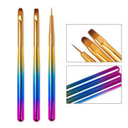 3個/セット 新しいマニキュアペン 金網ペン ナイロンウールペイントペン ネイル用品