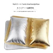 マニキュア折りたたみ枕 レザーハンドピロークッション ゴールドシルバーハンドピロー ネイル用品