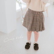 新作スカートキッズカジュアルチェックシンプル子供服新作女の子ファッション