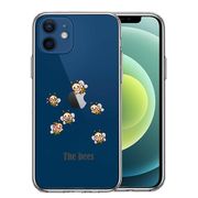 iPhone12 側面ソフト 背面ハード ハイブリッド クリア ケース The Bees ミツバチ 蜂 可愛い