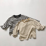 「80-130号」全2色 女の子男の子 ボーダー柄 長袖カットソー トップス Tシャツ キッズ 子供服