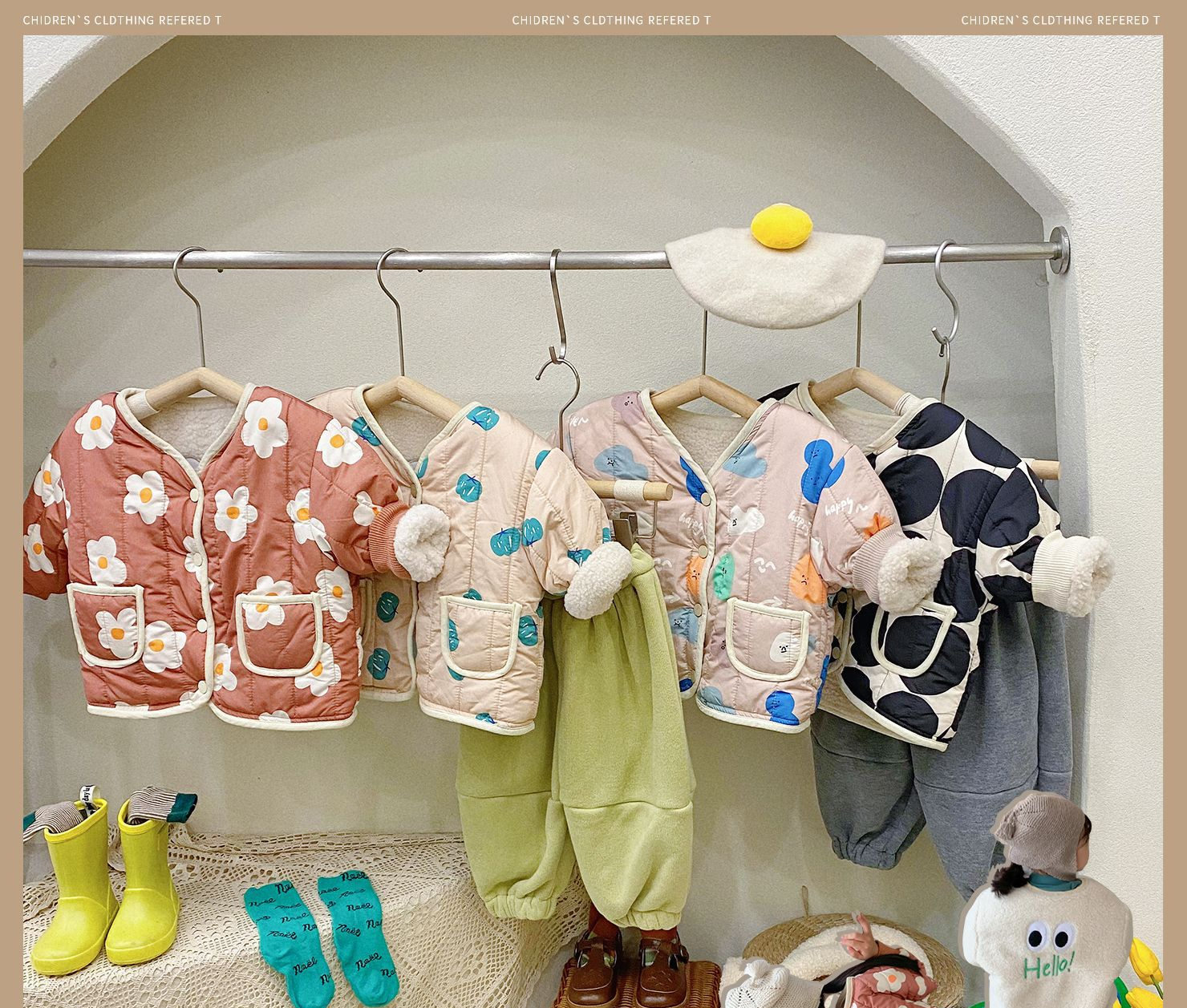 コート  韓国子供服  子供服   子供  赤ちゃん  両面に着る  綿入れの上着   トップス