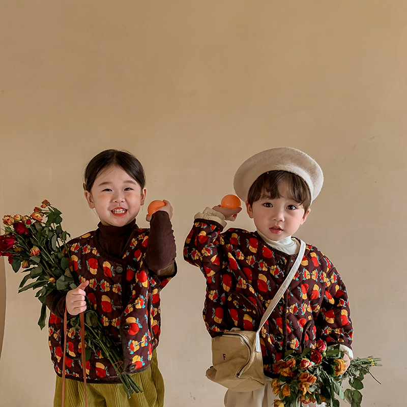 韓国子供服  子供服   男女の児童  コート  薄い  綿入れ   洋風  ベスト  トップス