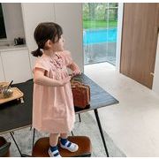 【2022春新作】韓国風子供服  ベビー服   女の子    ワンピース   刺繍   スカート