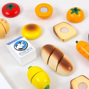 木製の啓発玩具セット、楽しい子供の果物と野菜、Qiqieleシミュレーション、子供のプレイハウスのおもちゃ