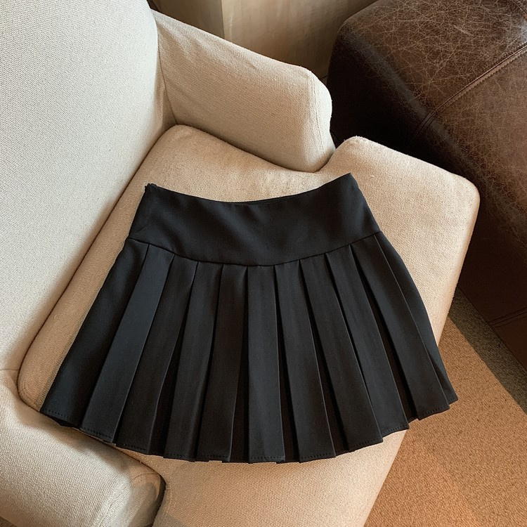 人気のあるデザイン 韓国ファッション ハイウエスト プリーツスカート ミニスカート デザインセンス