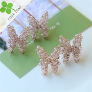 バタフライ アクセサリーパーツ ピアスパーツ 水晶パーツ ハンドメイド メタルパーツ DIY