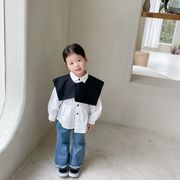 2022【春夏新作】ins 韓国風子供服 トップス 女の子 デザイン感 シャツ ベビー服