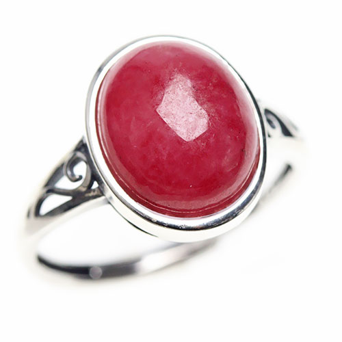 鮮やかな赤色 インベリアル ロードナイト 薔薇輝石 sv925 リング 指輪【FOREST 天然石 パワーストーン】
